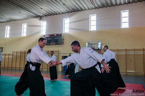 Seminarium regionalne w Ożarowicach pod kierunkiem sensei Romana Hoffmanna 6 dan shihan aikikai 23.03.2019